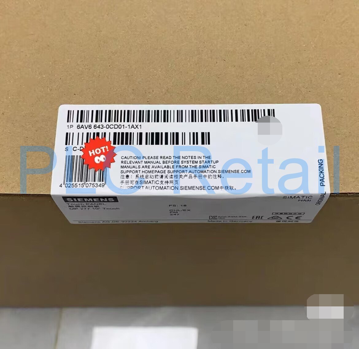 1PCS NEW Siemens Touch Screen 6AV6643-0CD01-1AX1 FedEx DHL Fast delivery