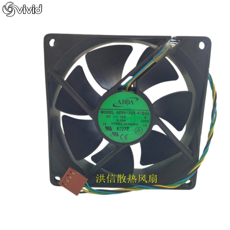 Adda AD0912UX-A7BGL DC12V 0.50A 9025 4-pin PWM Cooling Fan