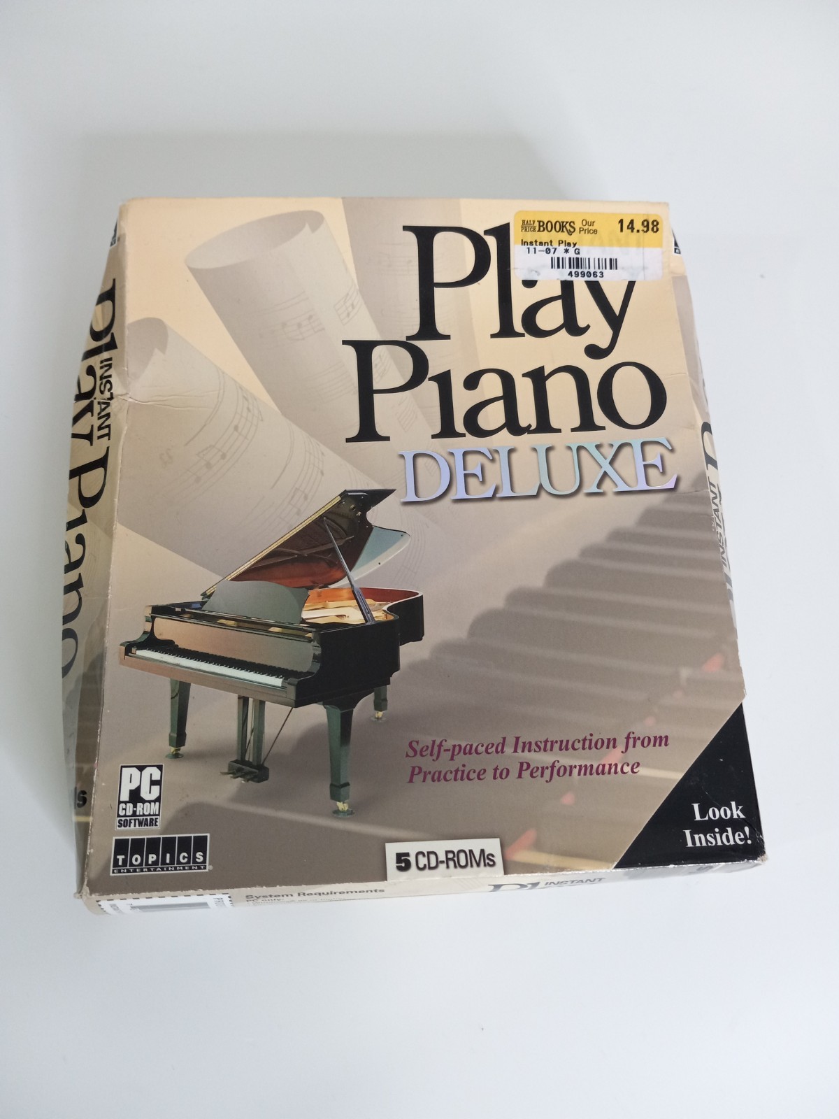Instant Play Piano Deluxe PC CD-Rom Software 5 CD (Sealed) New Windows