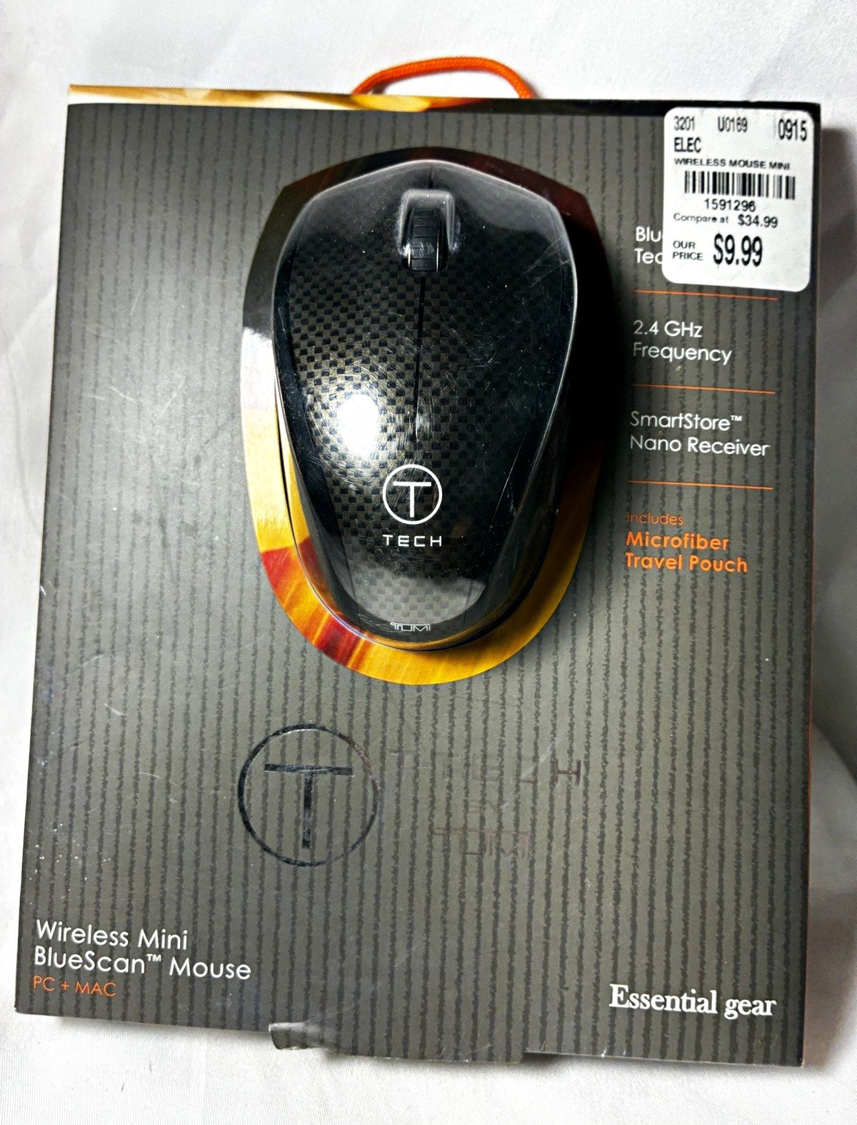 T-Tech by Tumi Wireless Mini BlueScan Mouse Black BlueTrack 1600DPI 3-Button