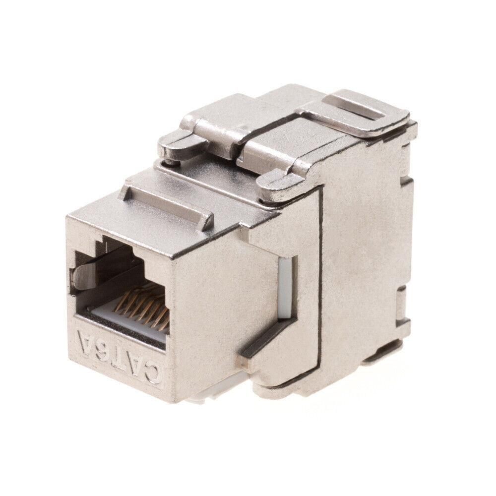 Cat6A RJ45 Network Keystone Jack Shielded Toolless 360 Degree FTP Multi-Pack LOT