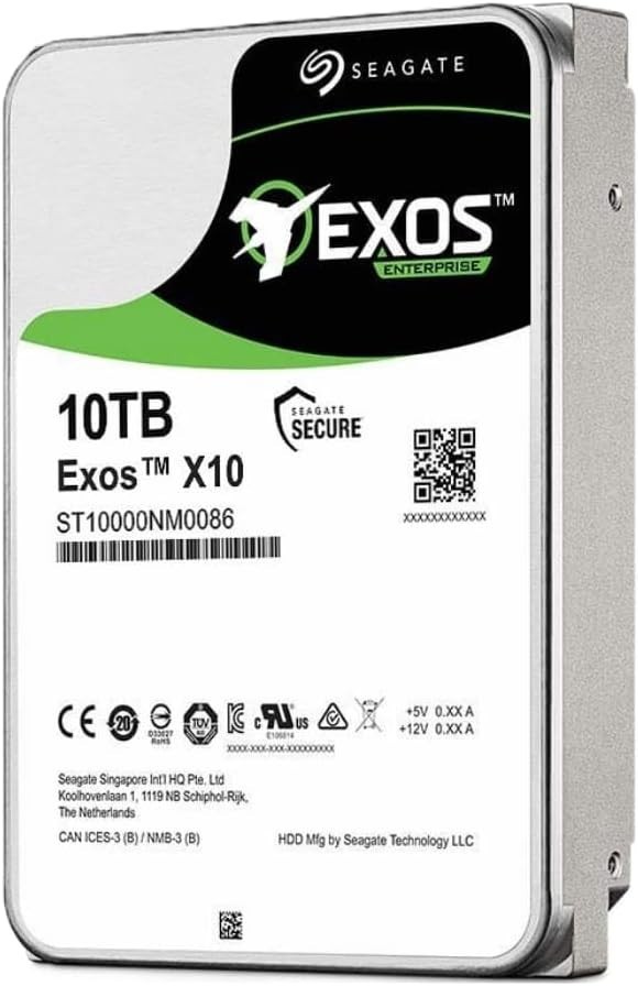 Seagate Exos X10 10TB, SAS, 12TB/s, 256 Cache, ST10000NM0096 92% Health