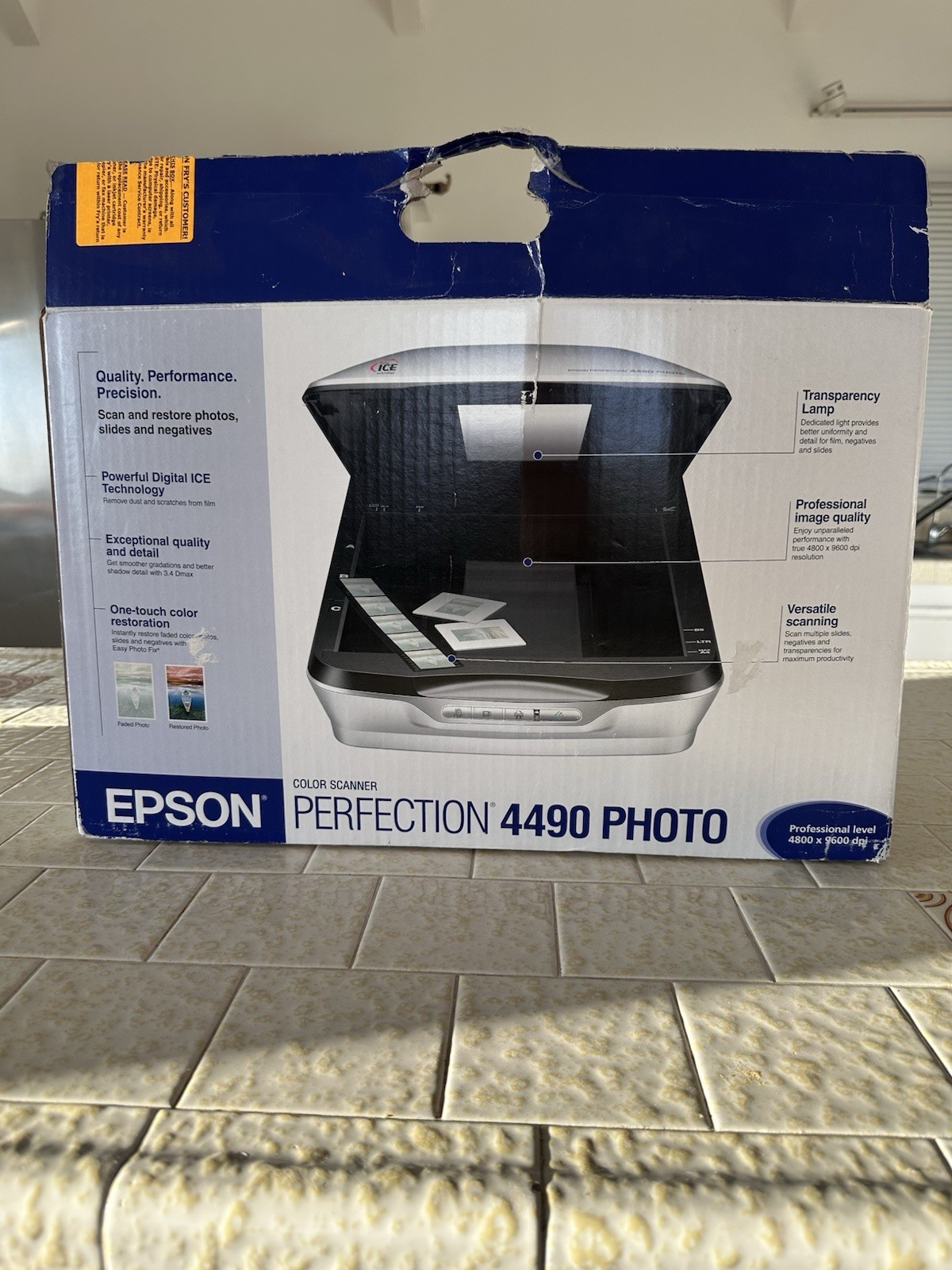Epson Perfection 4490 Color Scanner Photo, Film Archive open box 