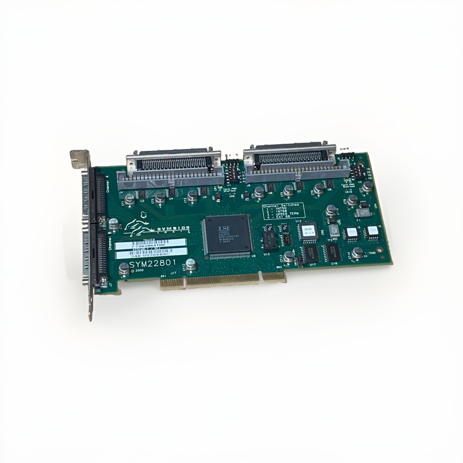 Symbios Logic SYM22801 PCI Dual Port ULTRA SCSI 50/68-PIN (348-0036689C)