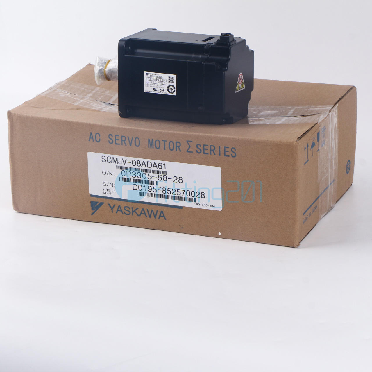 ONE YASKAWA AC SERVO MOTOR SGMJV-08ADA61