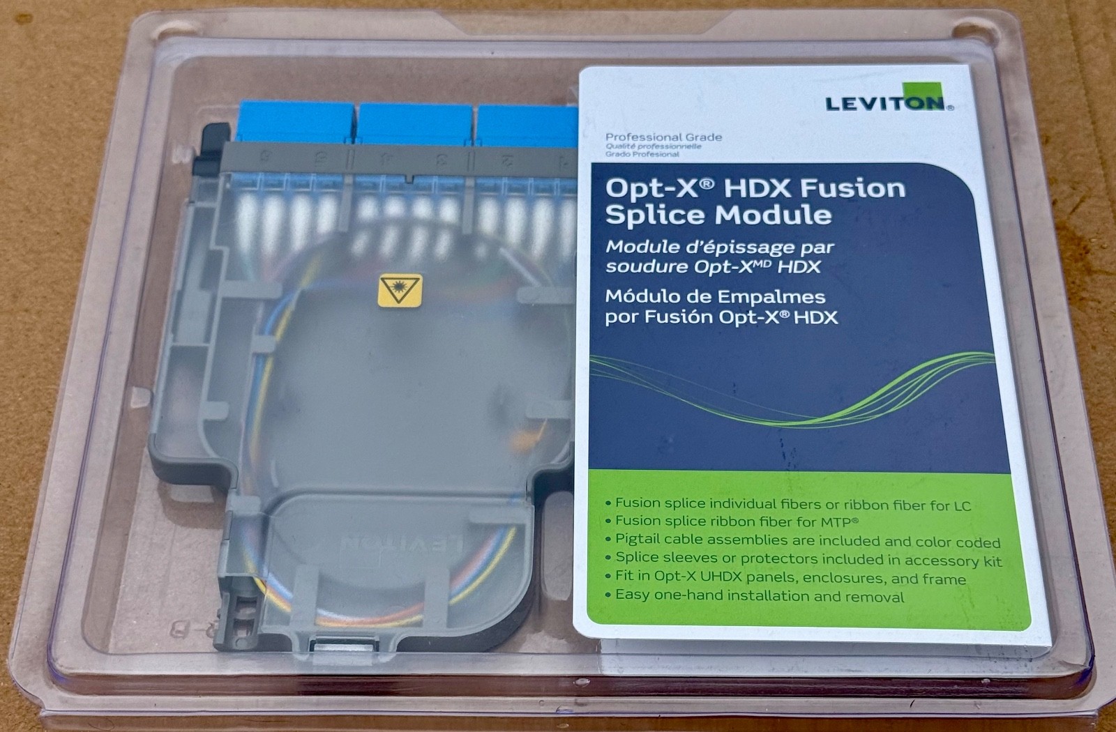 Leviton Opt-X HDX Fusion Splice Module (SM OS2 LC, 12 Strand )