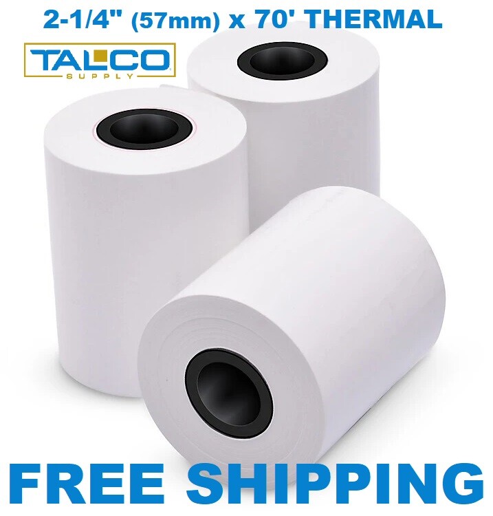 (100) VERIFONE vx520 (2-1/4" x 70') THERMAL PAPER ROLLS  ~FAST ~