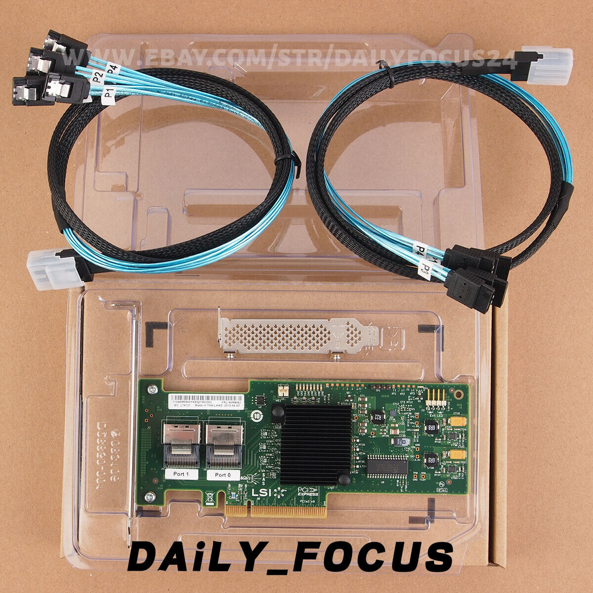 IBM M1015 LSI 9220-8i 6Gbps FW:P20 9211-8i IT Mode ZFS FreeNAS unRAID W/2 CABLE