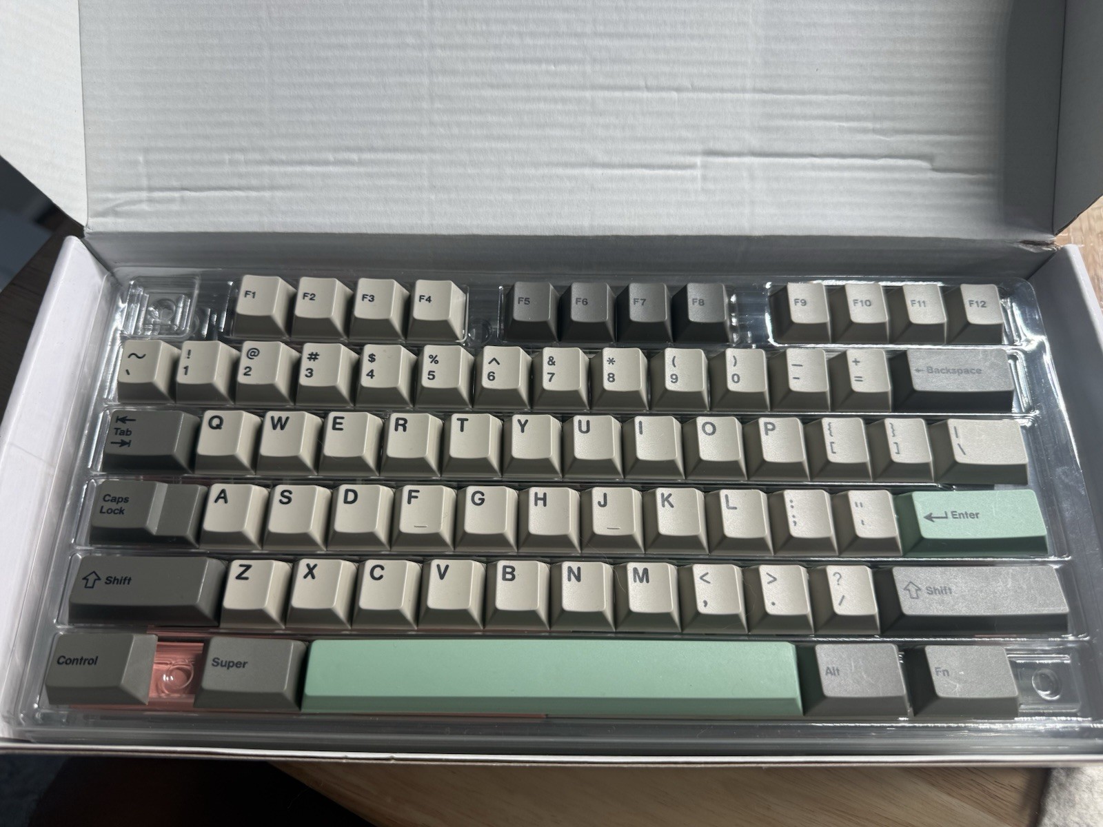 CannonKeys CannonCaps 9009 Dark Keycaps Set Gray Beige Pink Green English