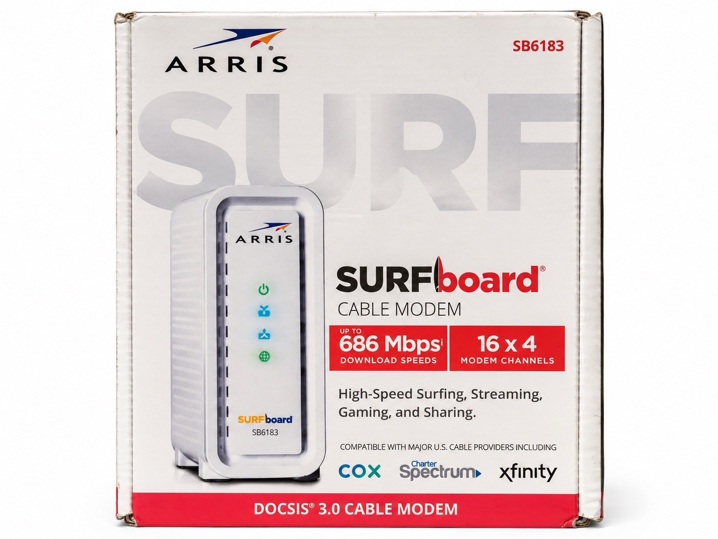 ARRIS SURFboard SB6183 DOCSIS 3.0 Cable Modem — White