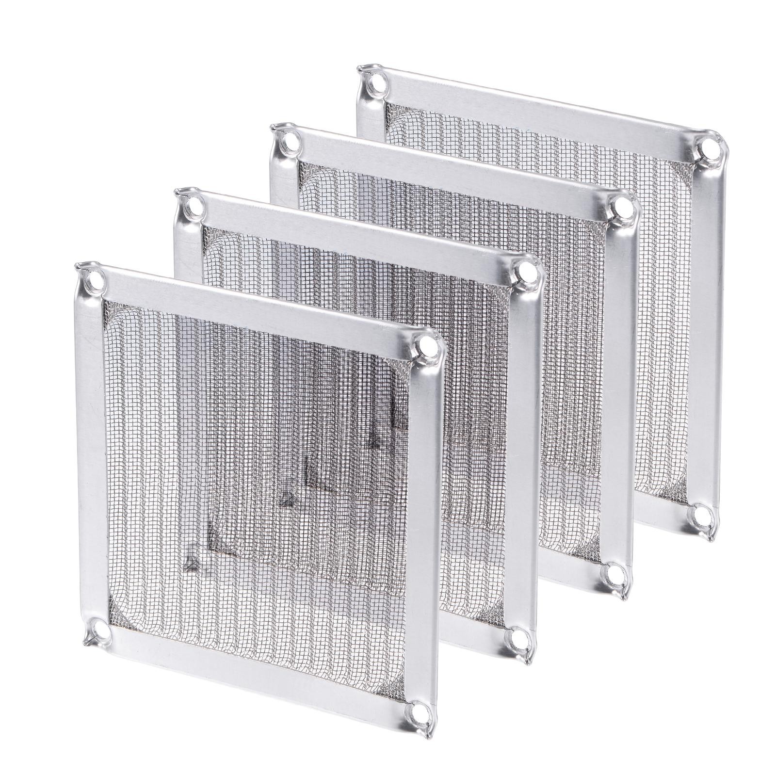 4pcs 120mm Computer Fan Filter Grills Stainless Steel Mesh Dustproof Case Cover