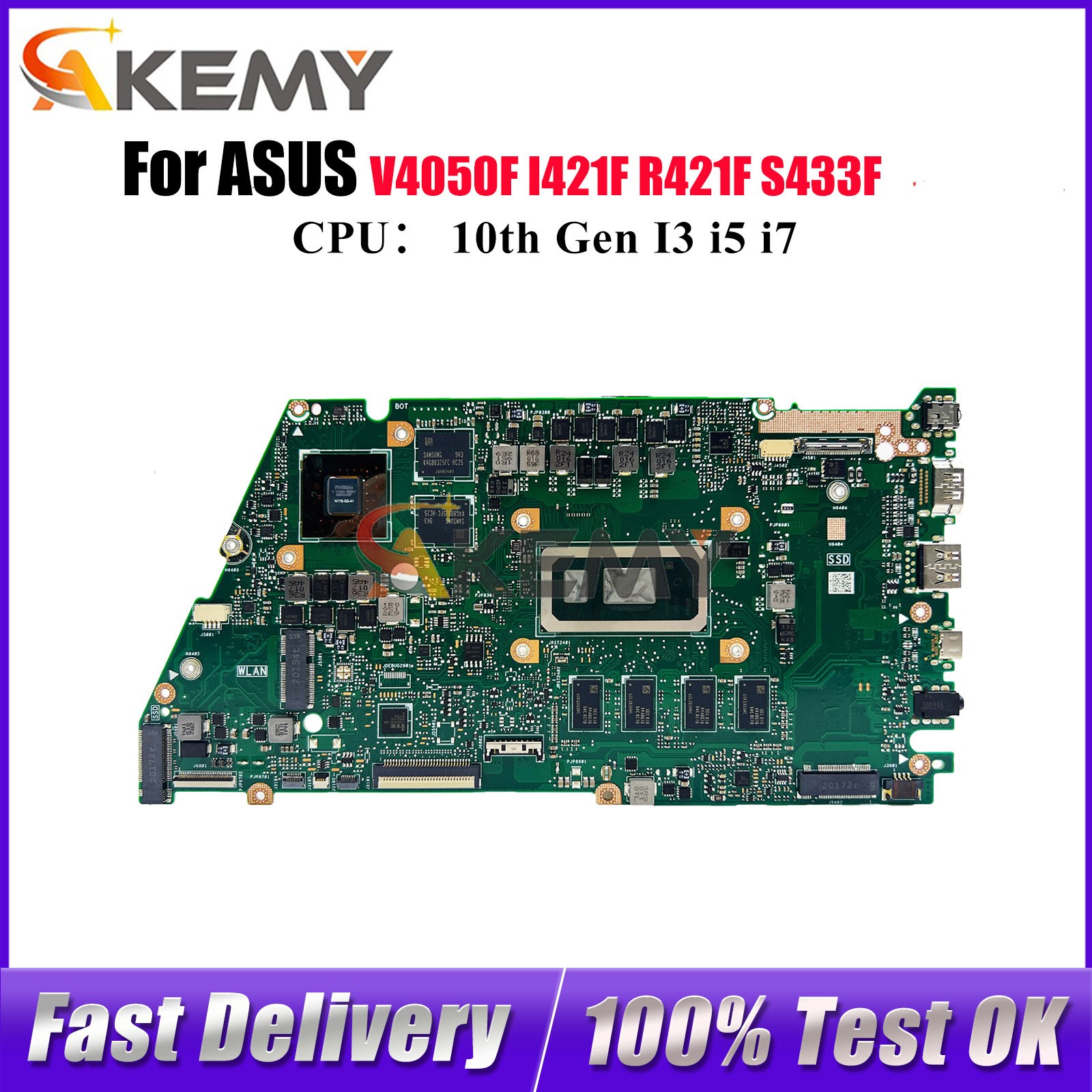 X421FL Motherboard For ASUS X421FQY R421F S433F X421F X421FPY Mainboard W/CPU