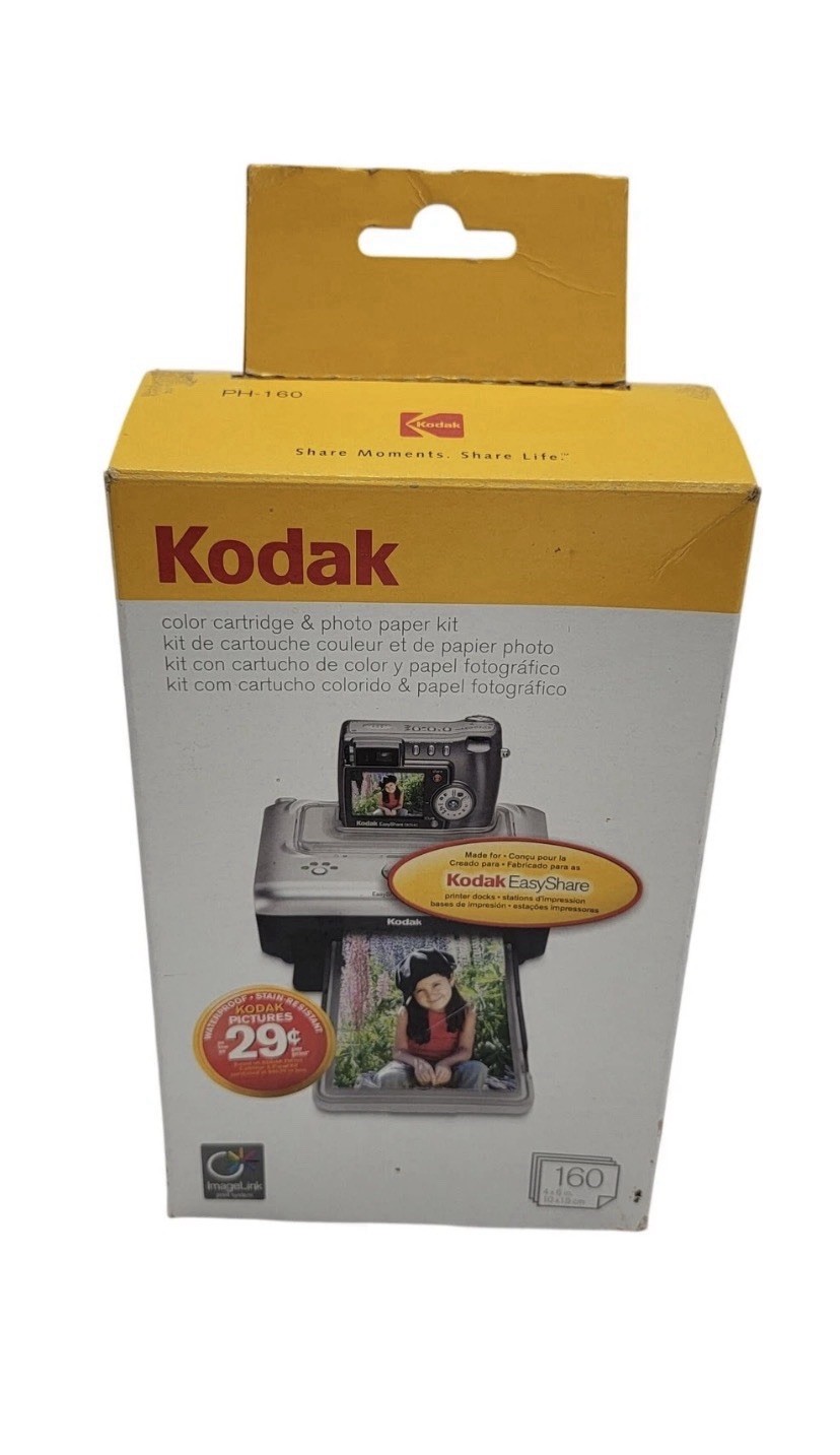 Kodak EasyShare PH-160 Photo Paper Color Cartridge Kit 4x6 Printer OPEN BOX
