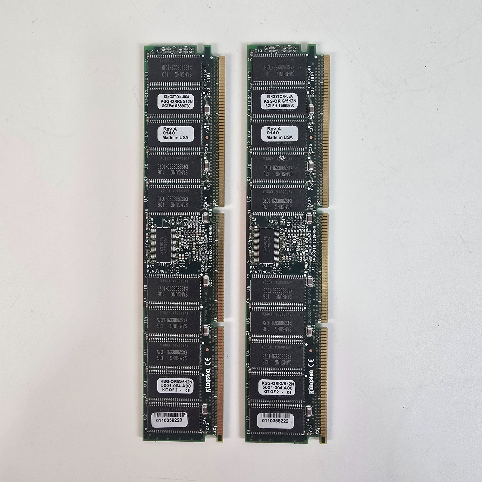 Kingston 512MB RAM 2x 256MB SGI Origin 200 2000 Onyx 2 KSG-ORIG/512N 568