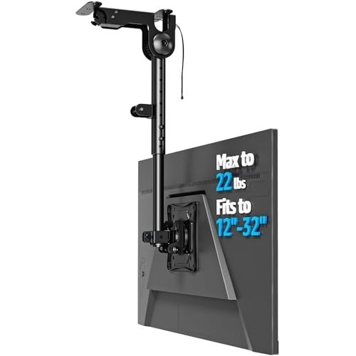 Ceiling Monitor Mount for 13-32 Inch Screen, Full Motion, Alloy Steel
