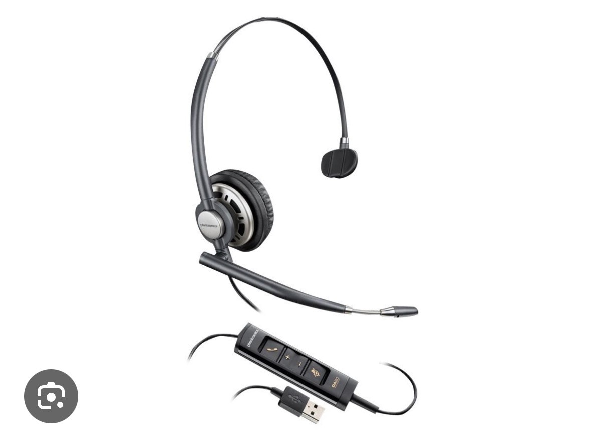 Poly EncorePro 715 Monaural USB-A Wired Headset - TAA Compliant