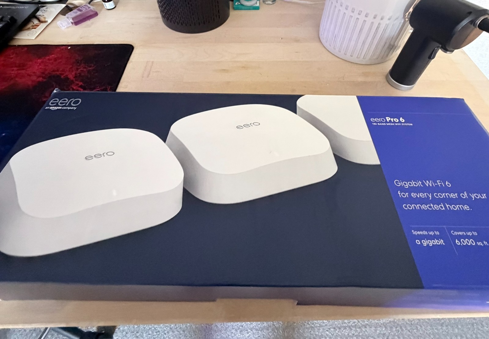 eero Pro 6 Tri-Band Wi-Fi Mesh System - White (Pack of 3 Devices)