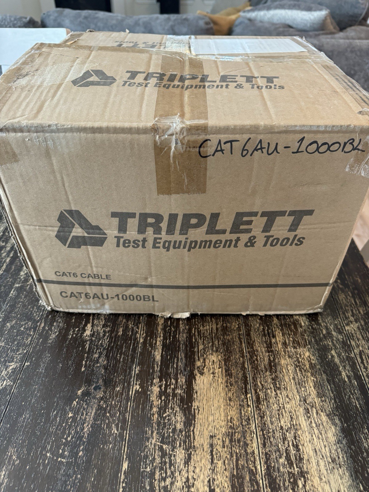 Triplett Cat6A UTP 23 AWG Blue Cable 1000 Ft