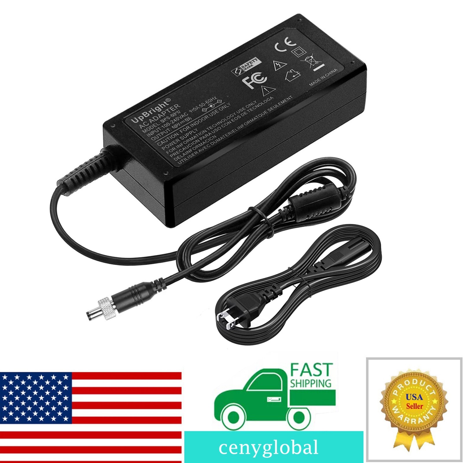 12V AC Adapter w/Locking For Life Fitness INX Commercial Elliptical Power Supply