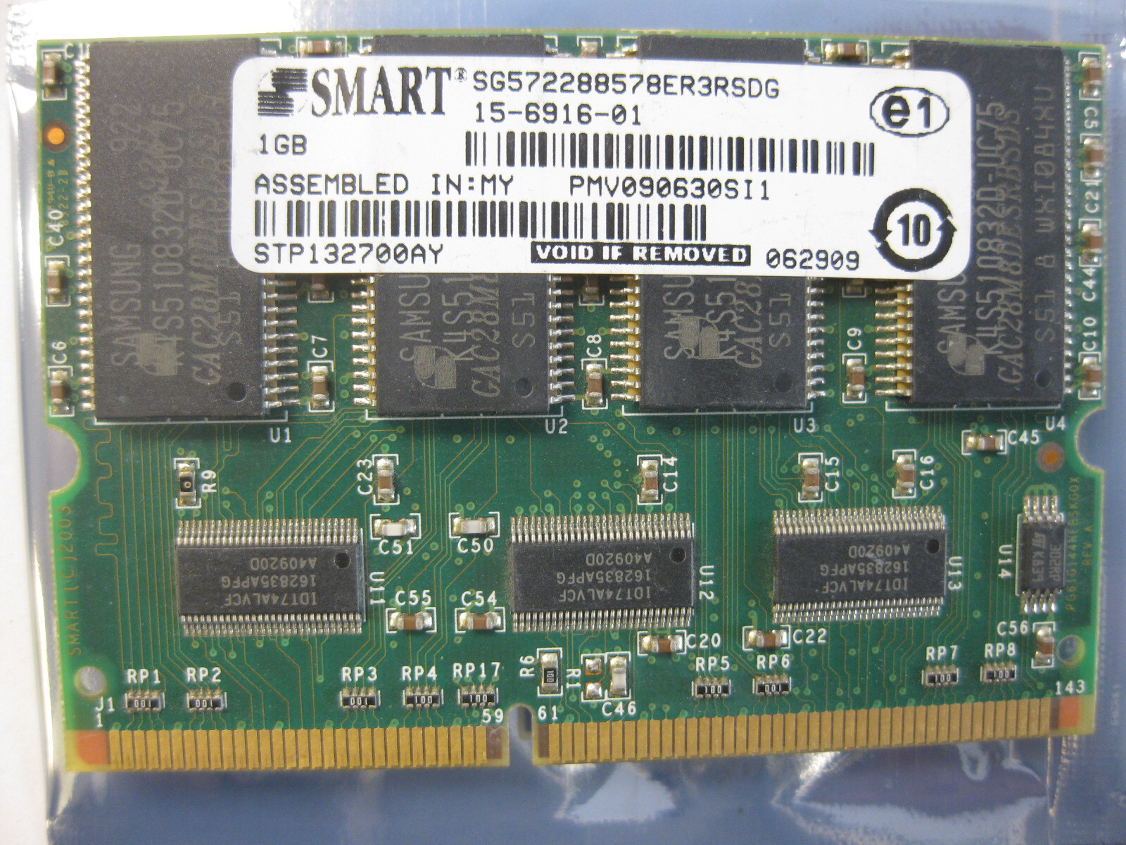 1GB SDR 144PIN SODIMM memory  Cisco MSFC3, SUP32 Approved  2RX8 SG572288578ERSDG