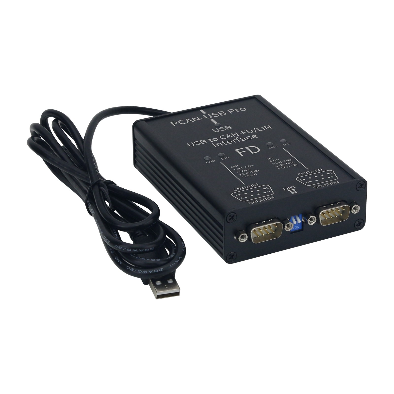 PCAN-USB Pro PCAN FD Pro 2Ch 12Mbit/s USB to CAN-FD/LIN Adapter for Vector CANoe
