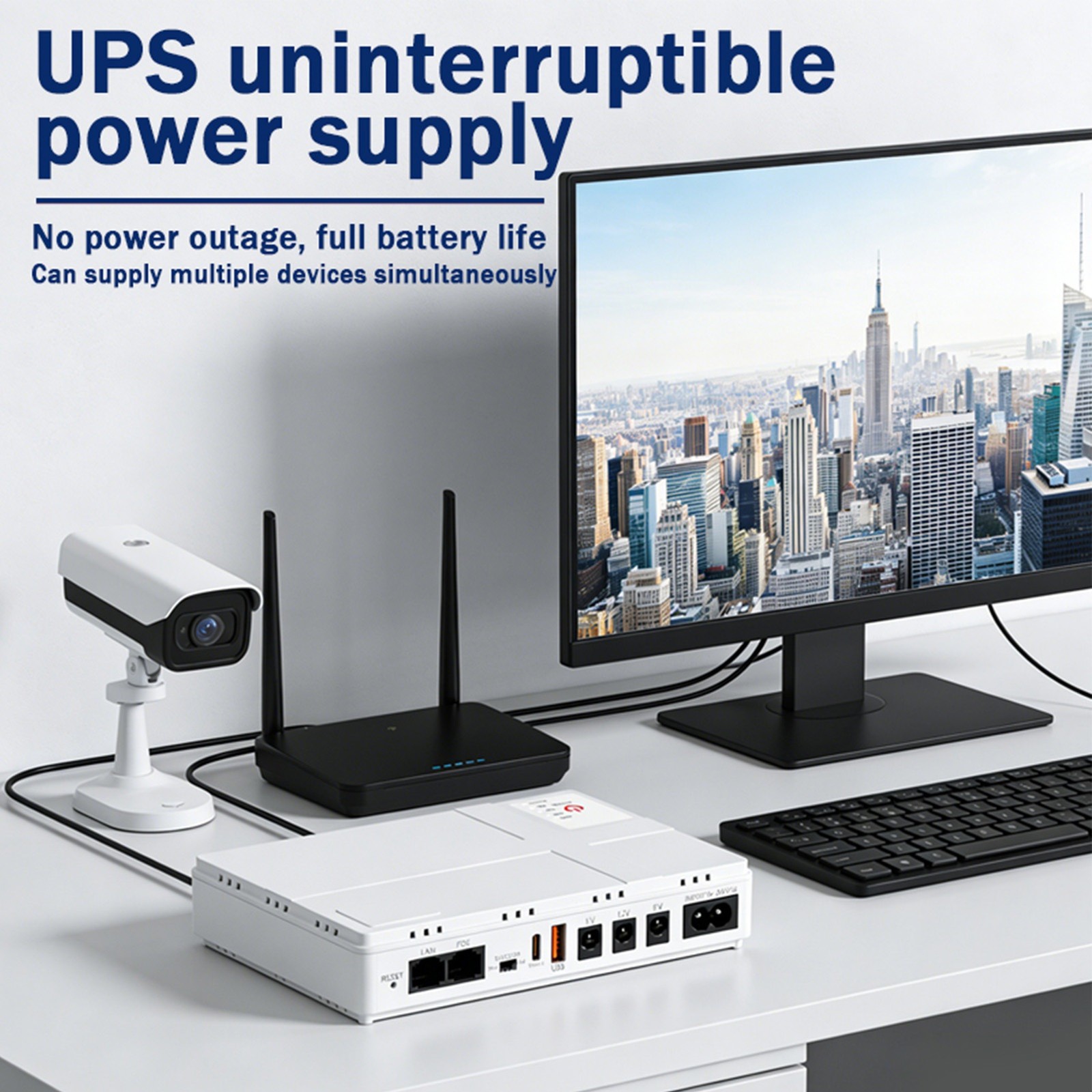 DC Uninterruptible Power Supply 10000mAh Battery Backup Mini UPS For Modem TSZZ