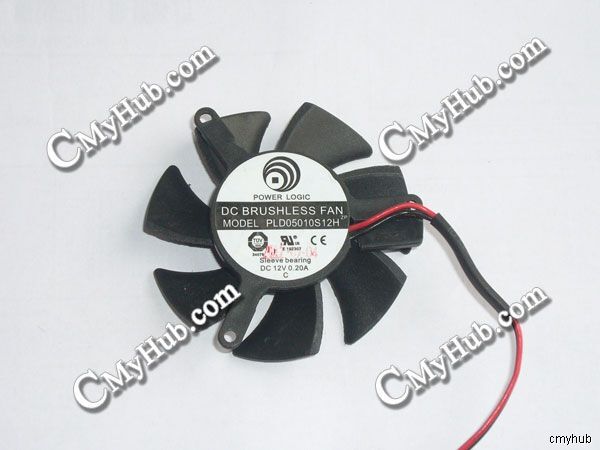 Power Logic PLD05010S12H DC12V 0.20A 50x50x10mm 50mm Graphics Card Cooling Fan