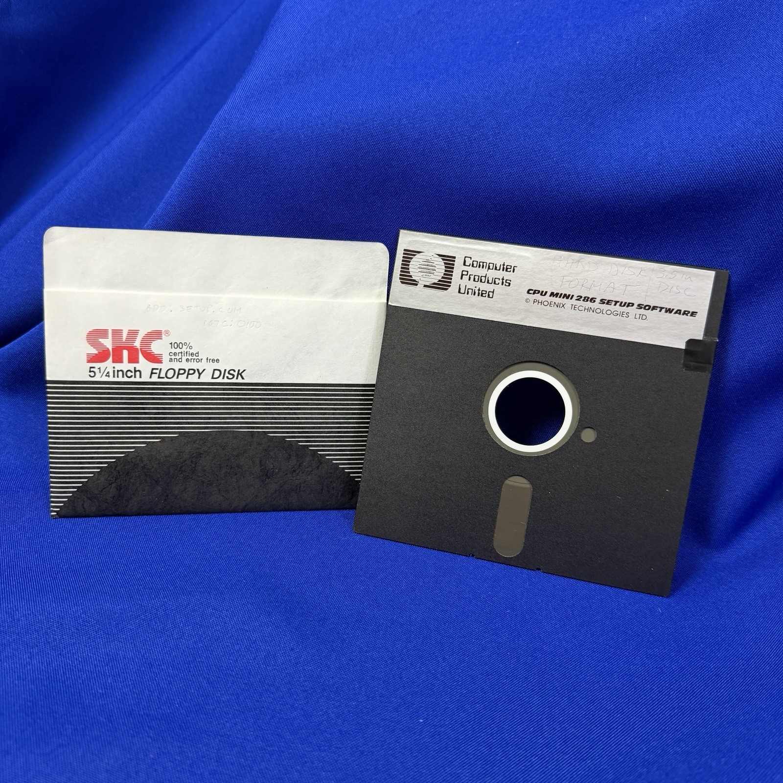 Vintage 1980s CPU MINI 286 Setup Software 5.25" Floppy Disk Phoenix Technologies