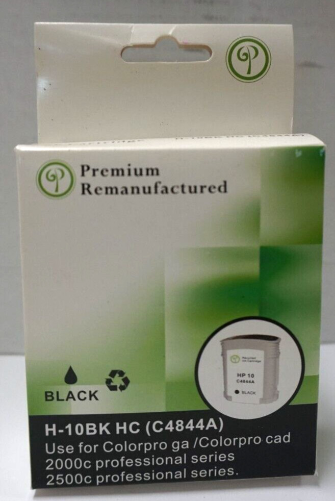 NEW Green Project Inc. Compatible Black Ink Cartridge (Alternate HP 10/C4844A)