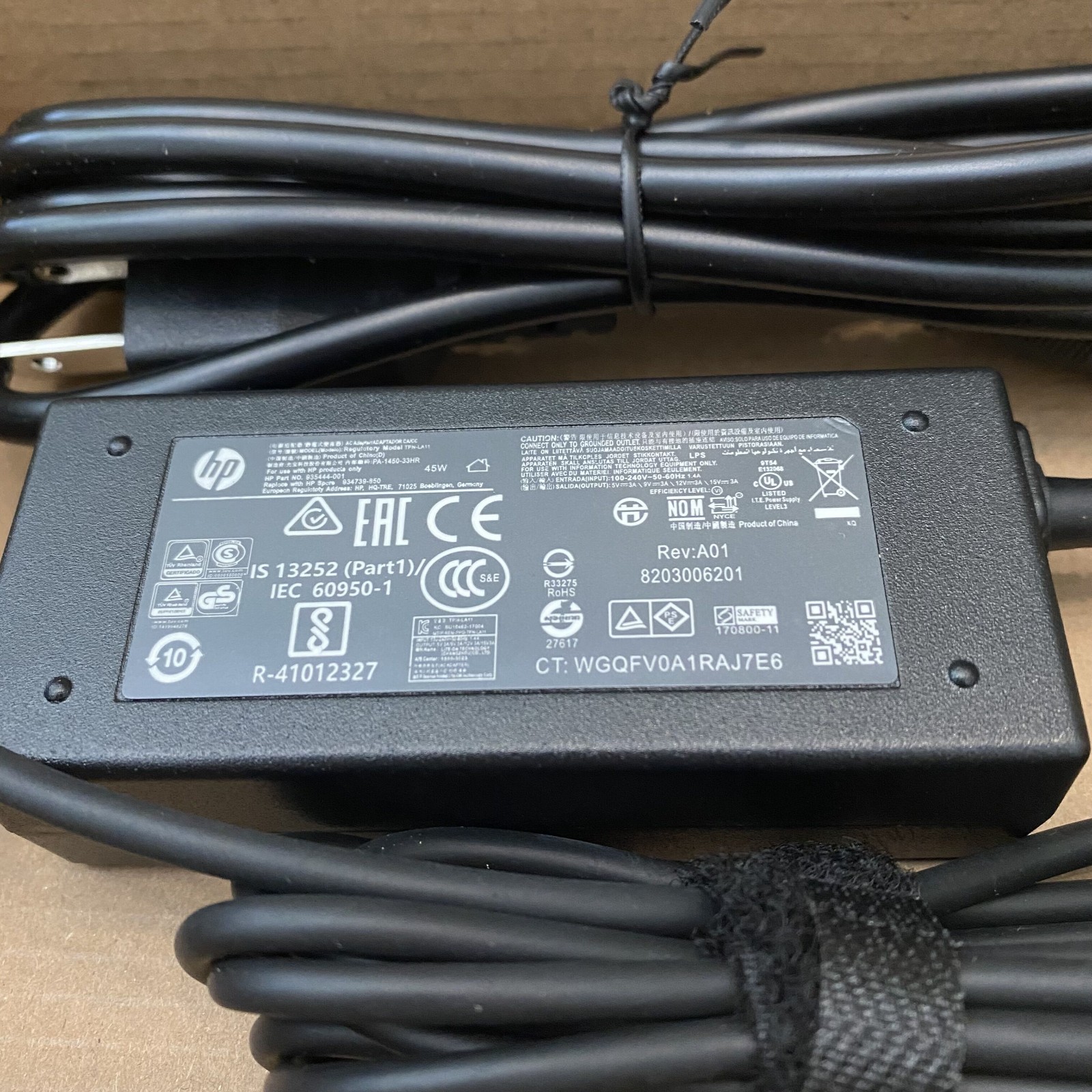 Genuine OEM 45W USB C Adapter Charger For HP Chromebook 934739-850 L43407-001 US