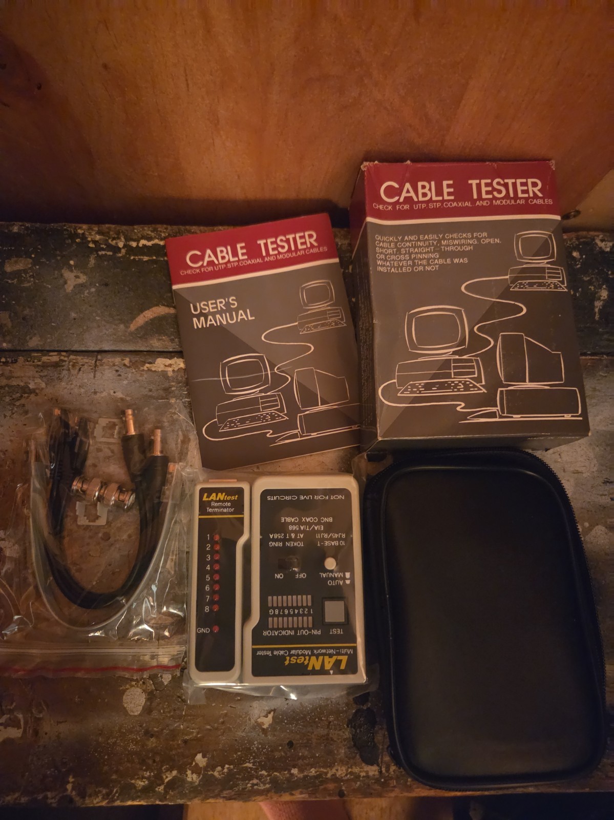  Cable Tester UTP STP Coaxial and Modular Cables PC New in Original Box