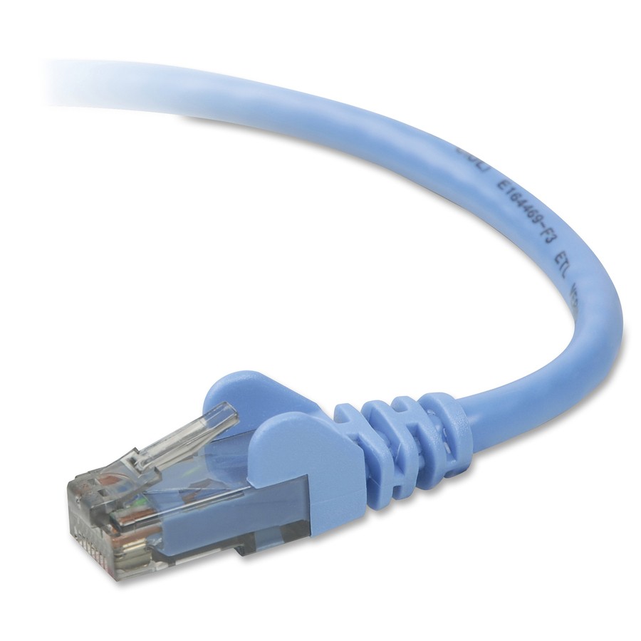 Belkin A3L980-05-BLU-S Cat6 Snagless RJ45 Ethernet Patch Cable 5ft Blue Cord
