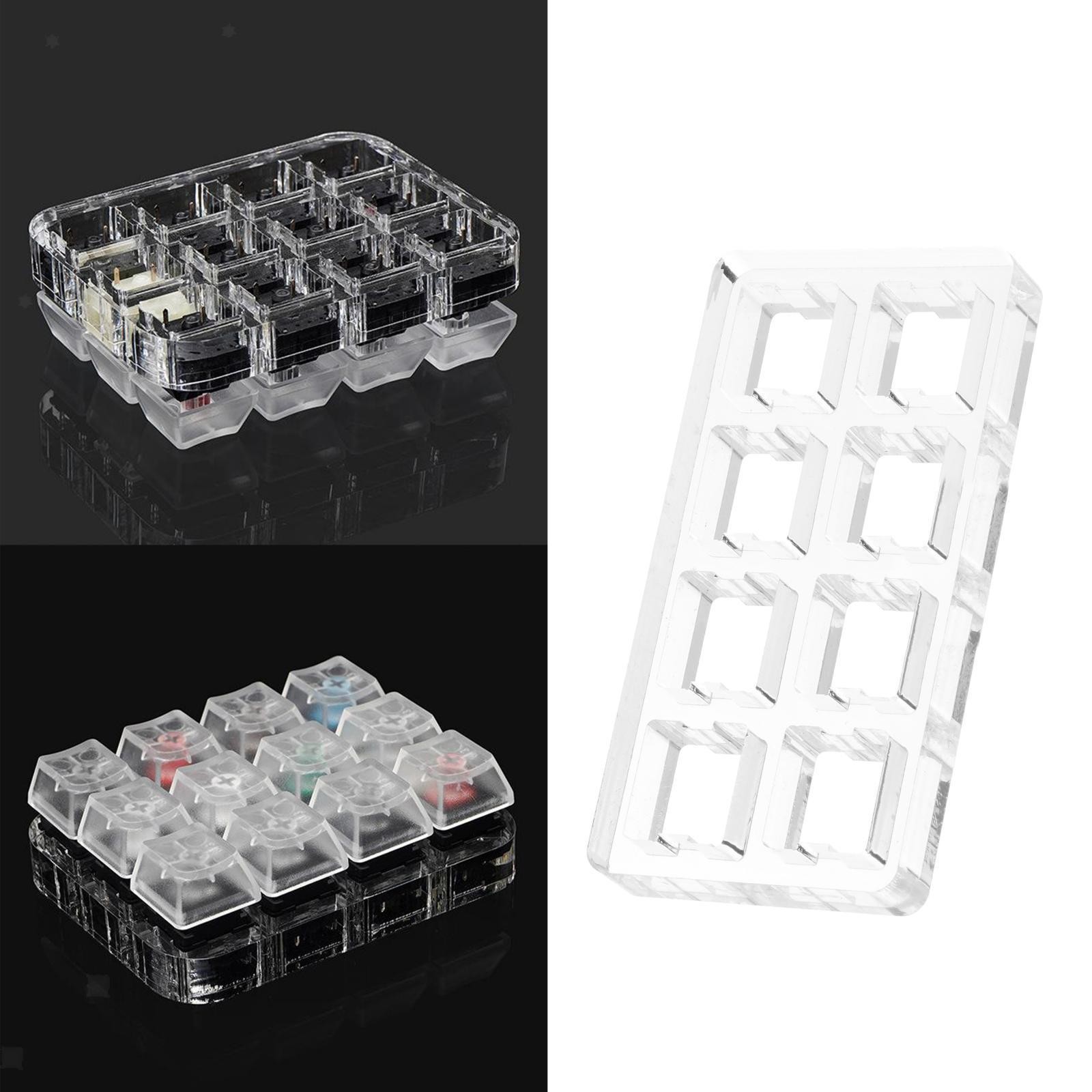 Clear Switch Tester Base Acrylic Plate for Cherry Mx Switch 2x4 board