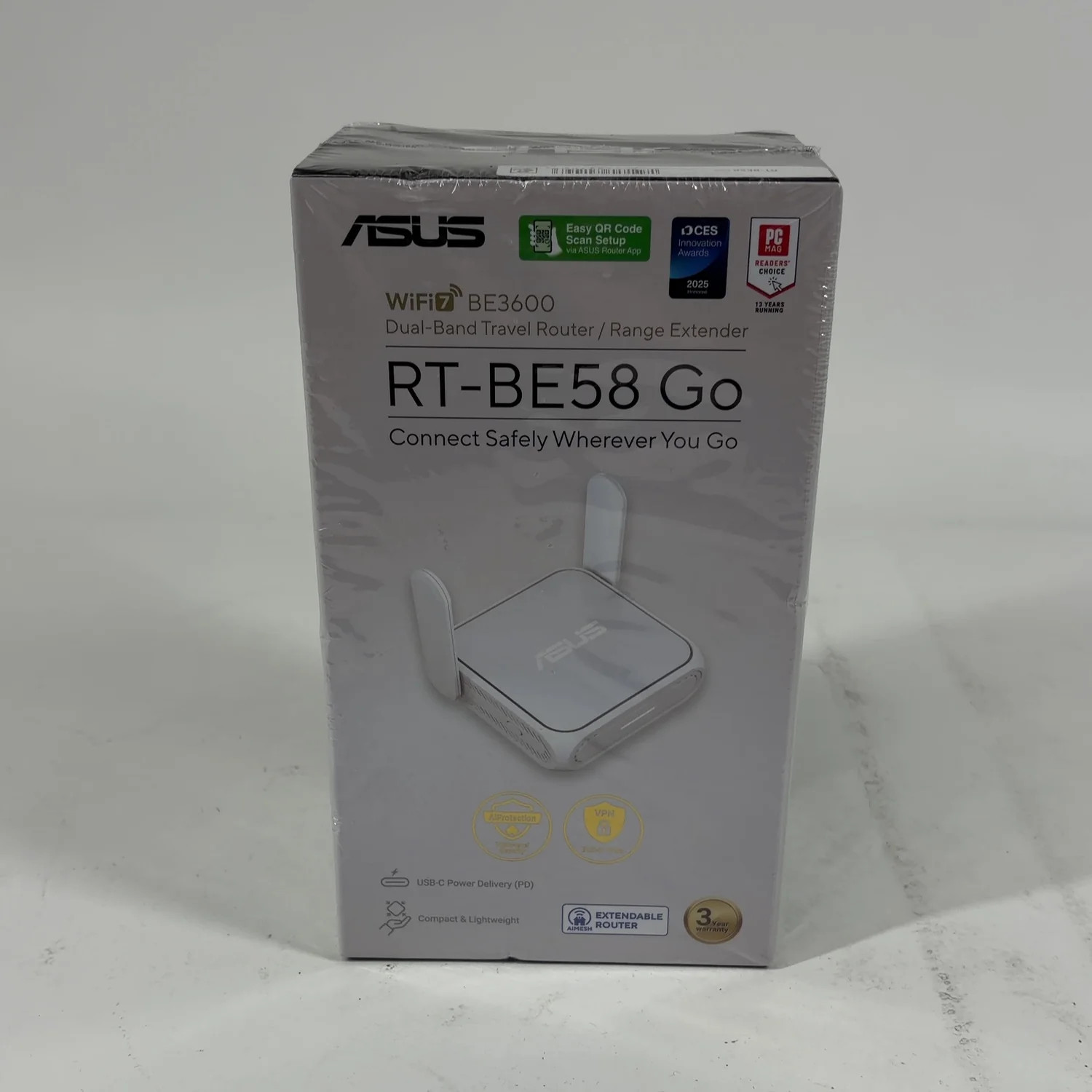 New ASUS RT-BE58 Go Dual Band WiFi 7 BE3600 Dual-Band Wireless AP