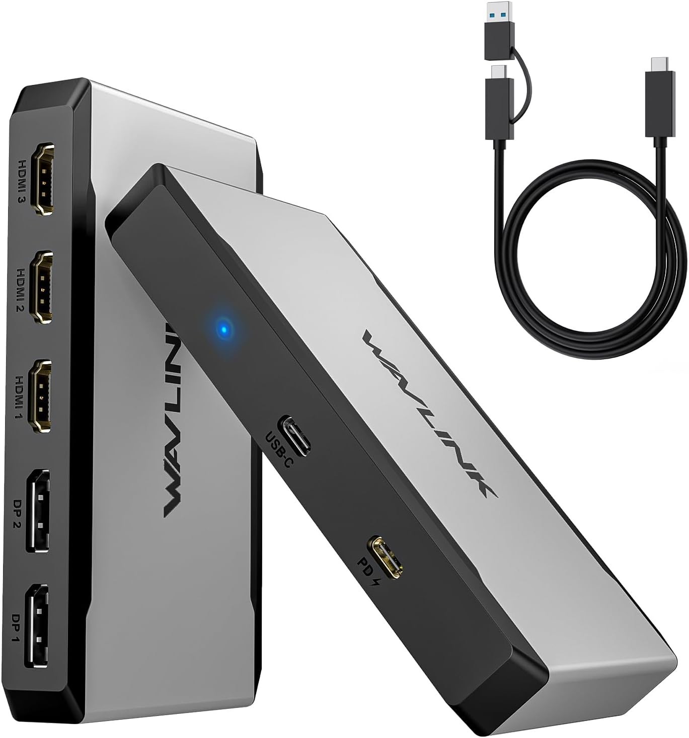 WAVLINK USB C to Triple Monitor Adapter, Compatible with Mac&Windows T48-09