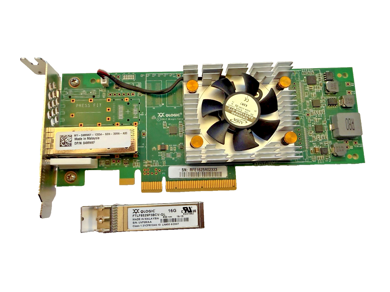 Dell QLogic QLE2660L-DEL 16Gb FC SFP+ Single Port Low Profile HBA w/ Transceiver
