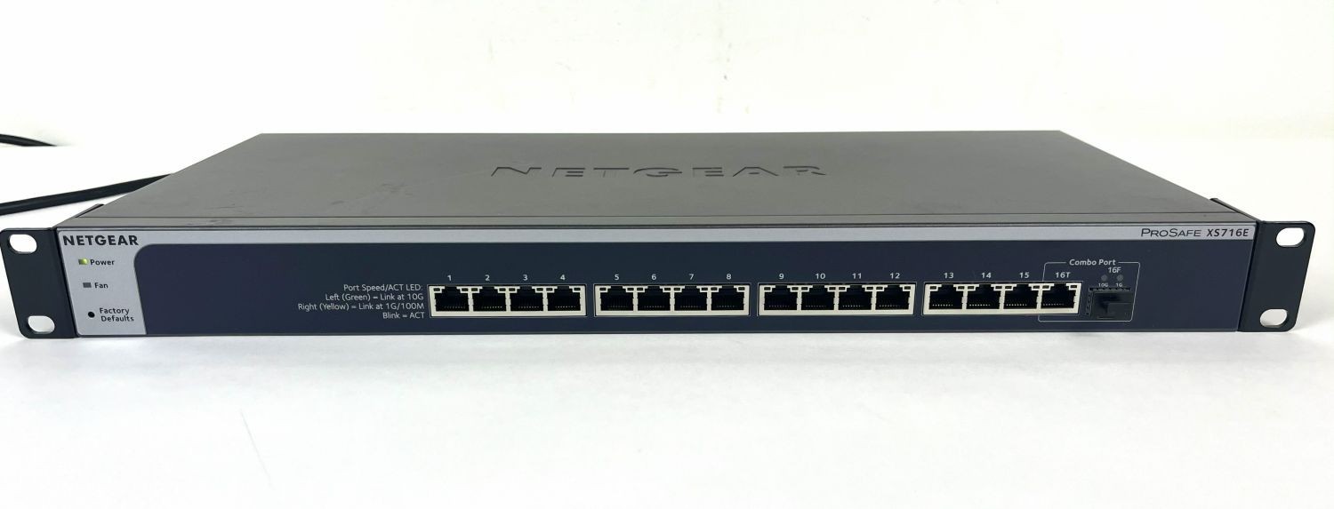 Netgear ProSAFE XS716E 16-Port 10GbE 10GBase-T Web Managed Network Switch