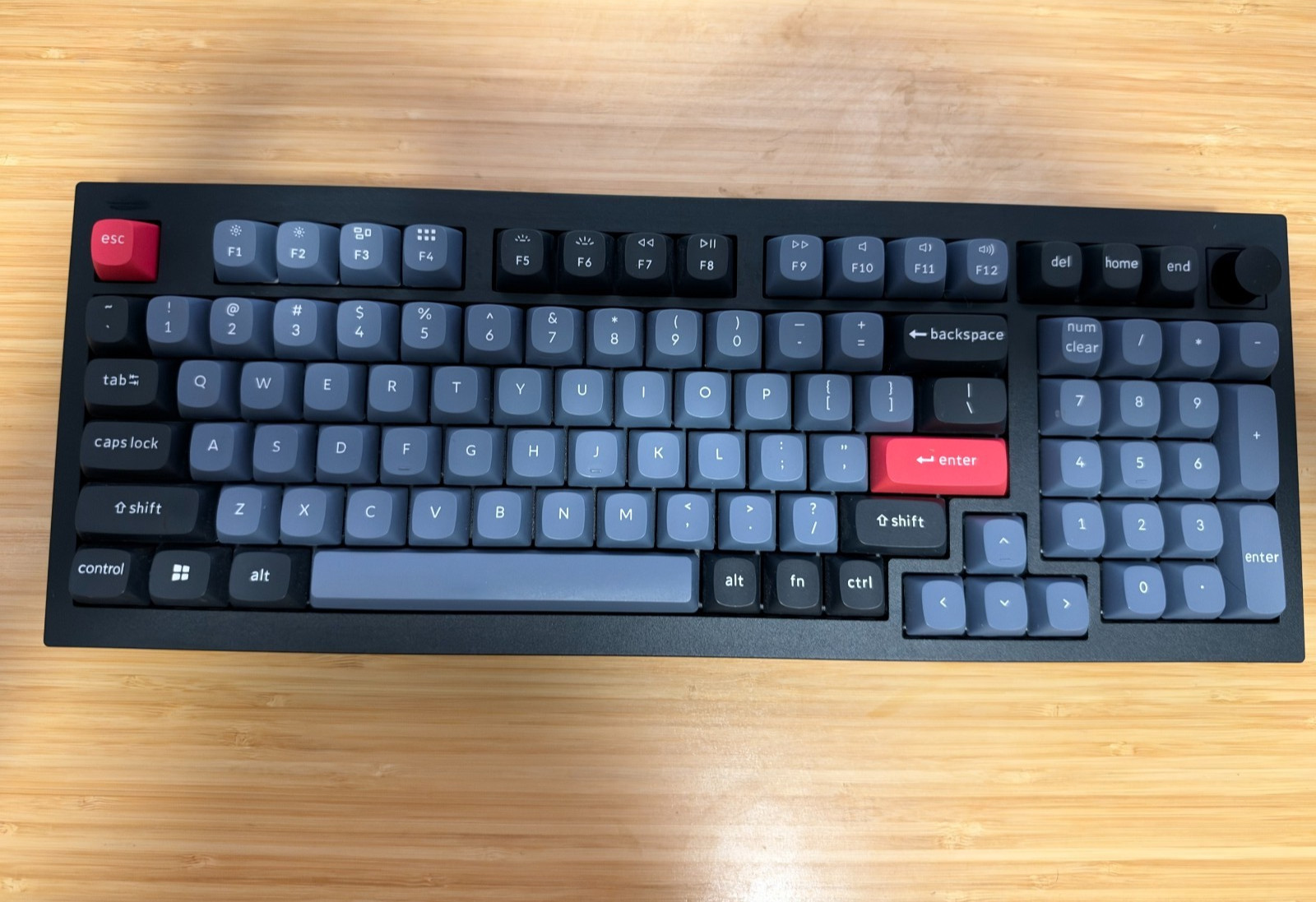 Keychron Q5 96% Mechanical Keyboard, RGB, Gateron Red switches, with Knob
