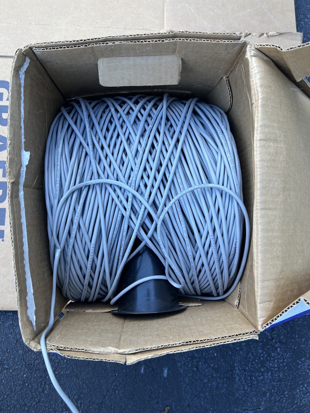 Honeywell Genesis 1000 ft Category 3 Cat3 CMPFT6 24/4PR Gray Network Phone Cable