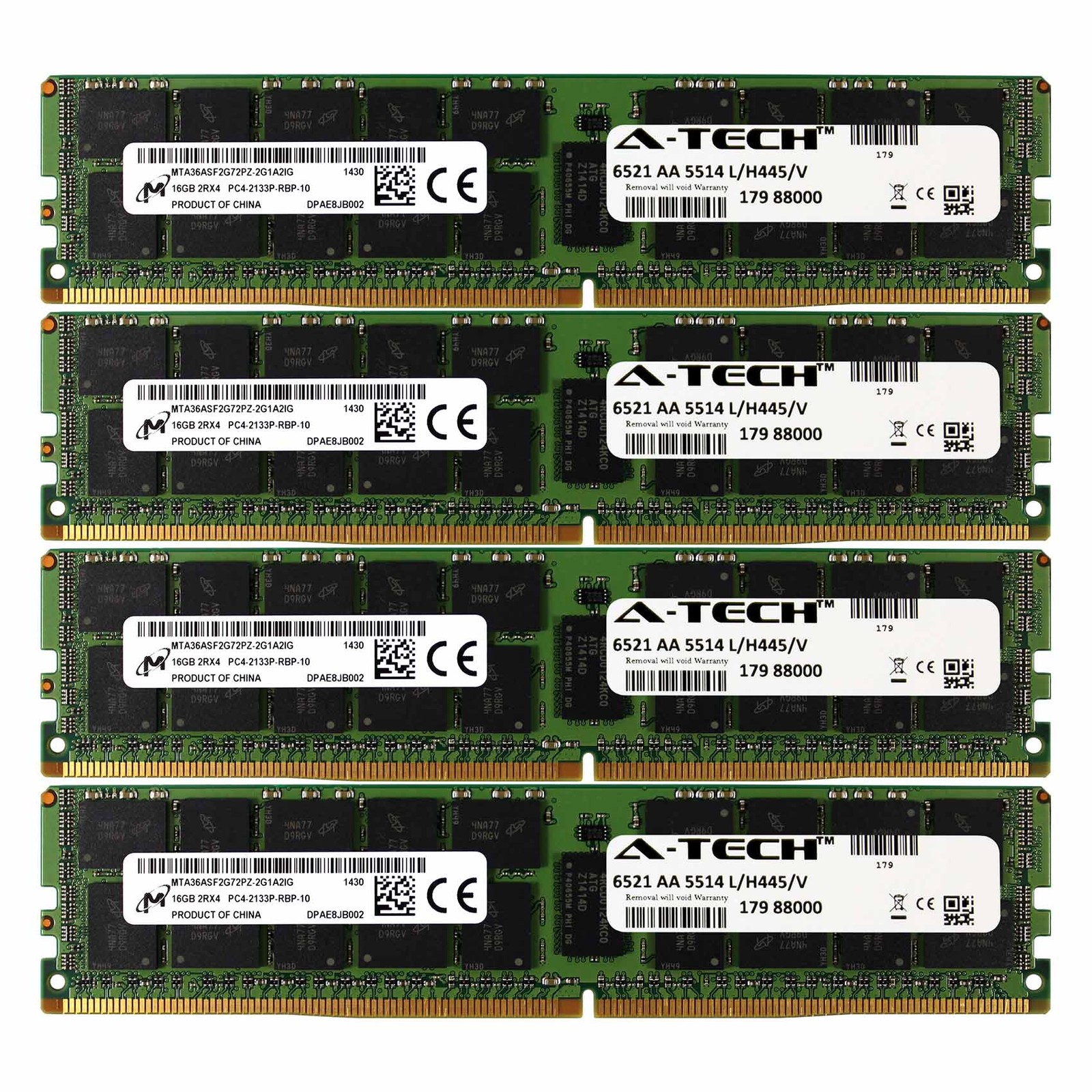 PC4-17000 Micron 64GB Kit 4x 16GB Dell PowerEdge R730xd R730 R630 Memory RAM