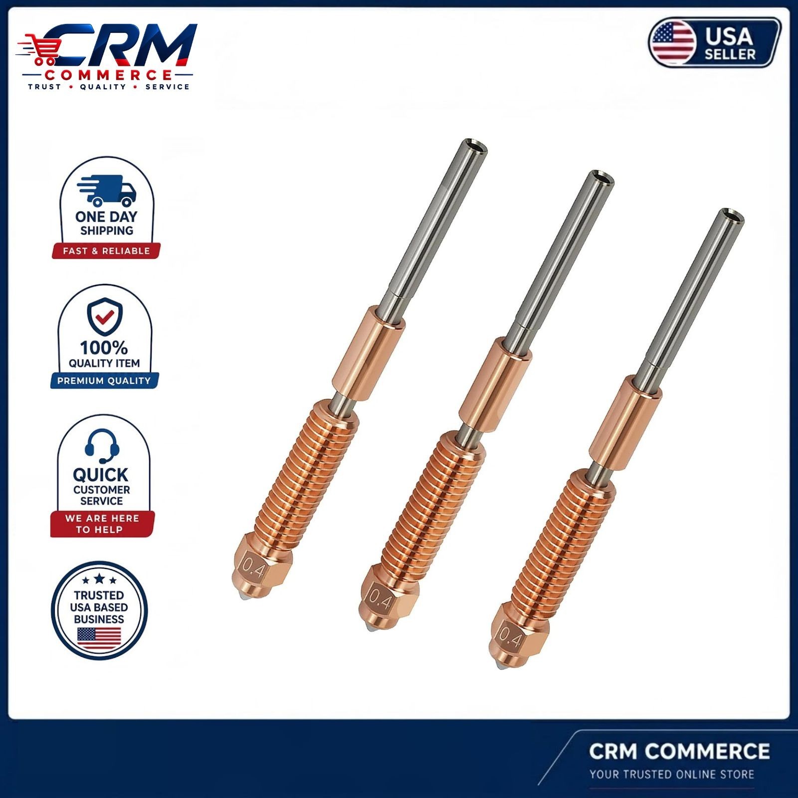 3PCS 0.4Mm Unicorn Nozzle for Creality K1/K1 Max/Ender 3 V3/V3 Plus/K1C/ K1 SE