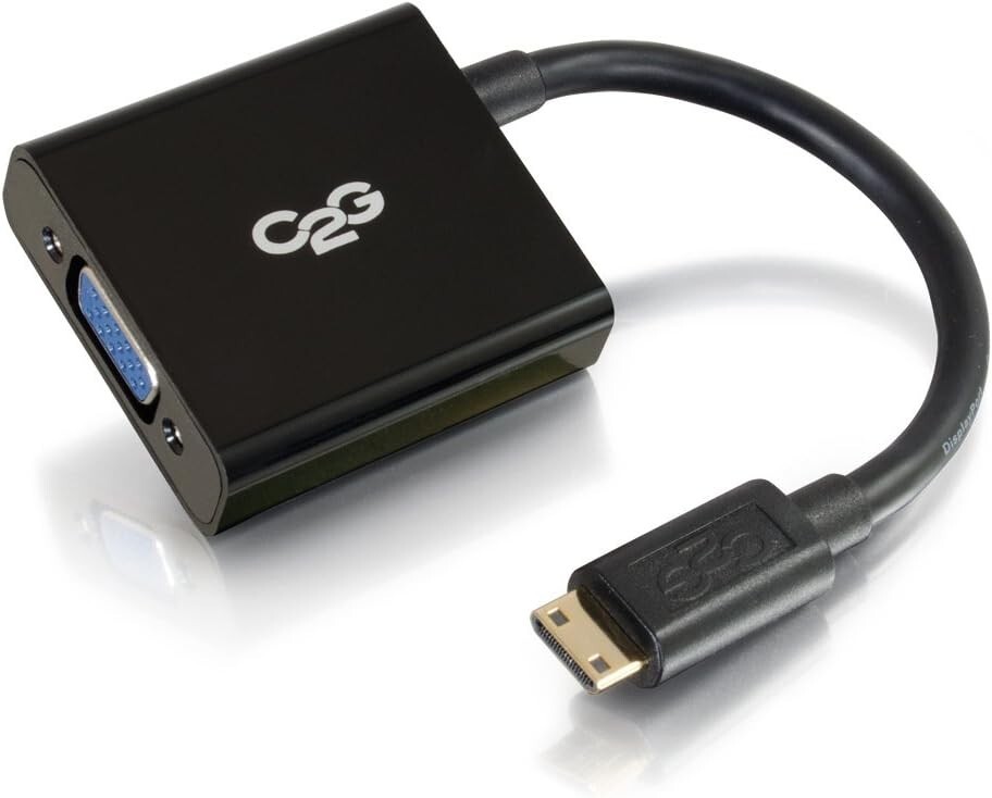C2G Legrand VGA to HDMI Black Adapter Converter Dongle, HDMI Adapter C2G 41350