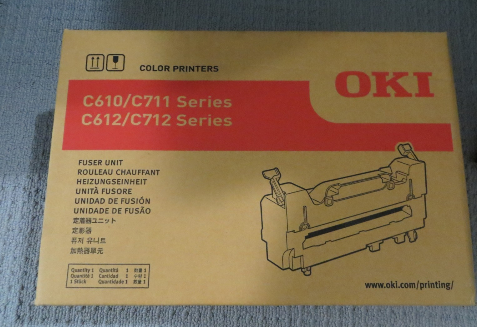 OKI Fuser Unit 120V for C610/C711 Series Printers, MPN 44289101 New Sealed Box