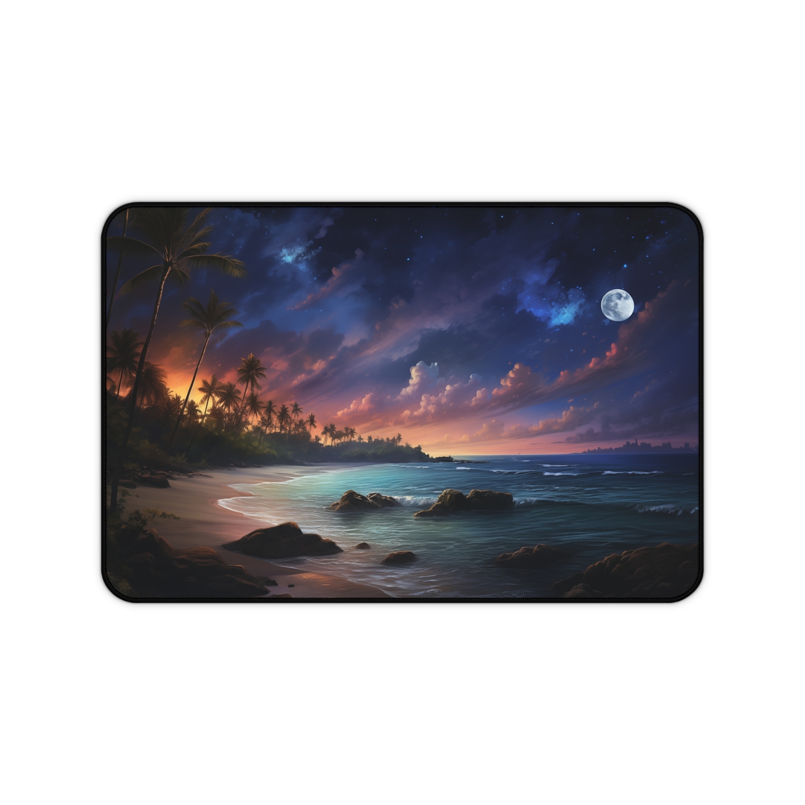 Midnight Beach Mouse Pad, Mouse Mat, Large XL Deskmat, Gaming Mouse Pad, 3 Sizes