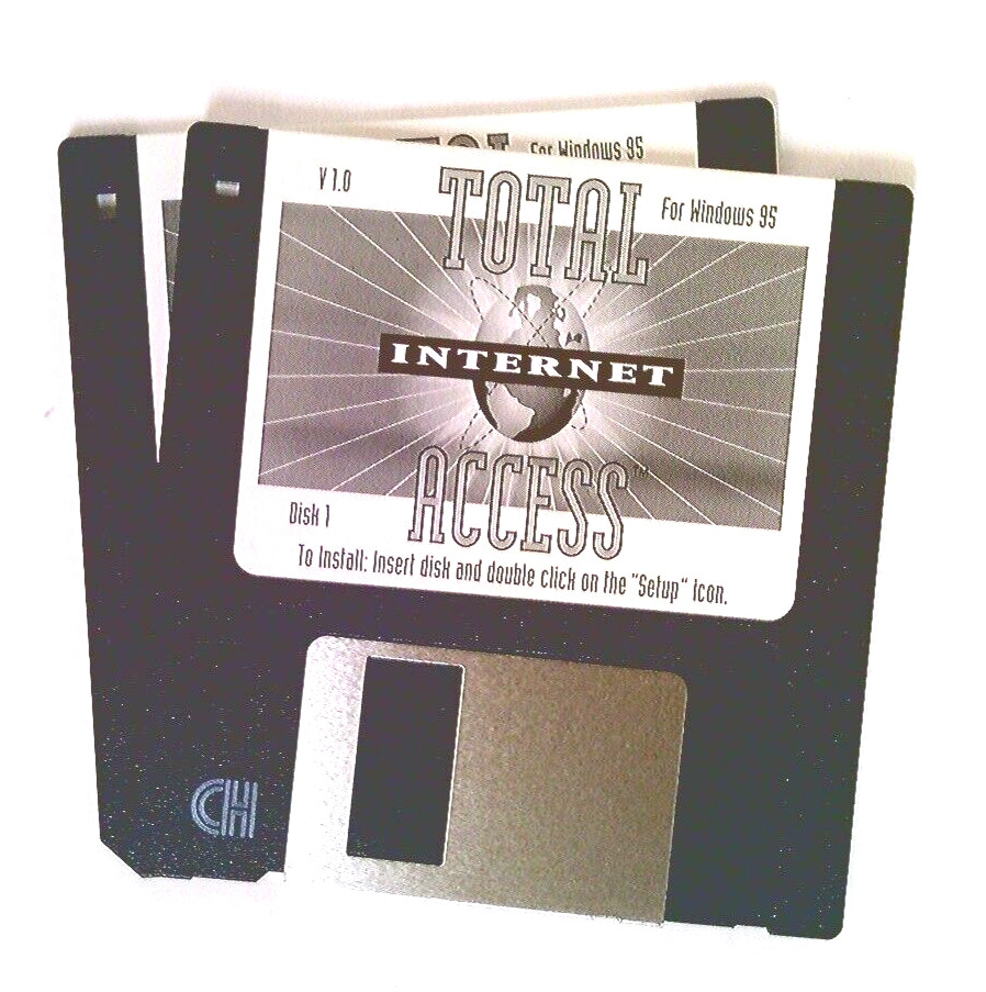 Earthlink~TOTAL INTERNET ACCESS~Windows 95~V1.0~3.5" Disks~Vintage