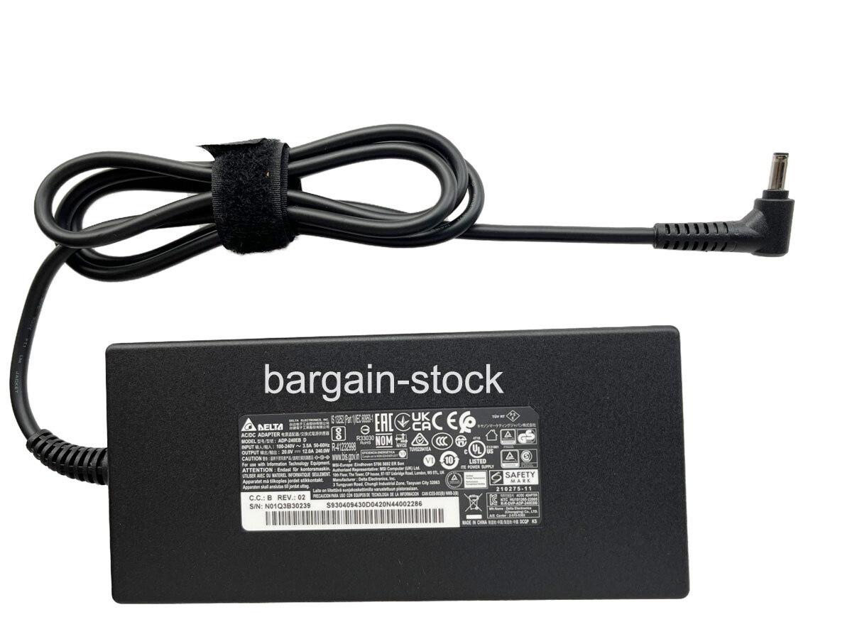 Original 20V 12A 240W AC Adapter Charger For MSI Katana GF76 12UD-023 12UGSK-831