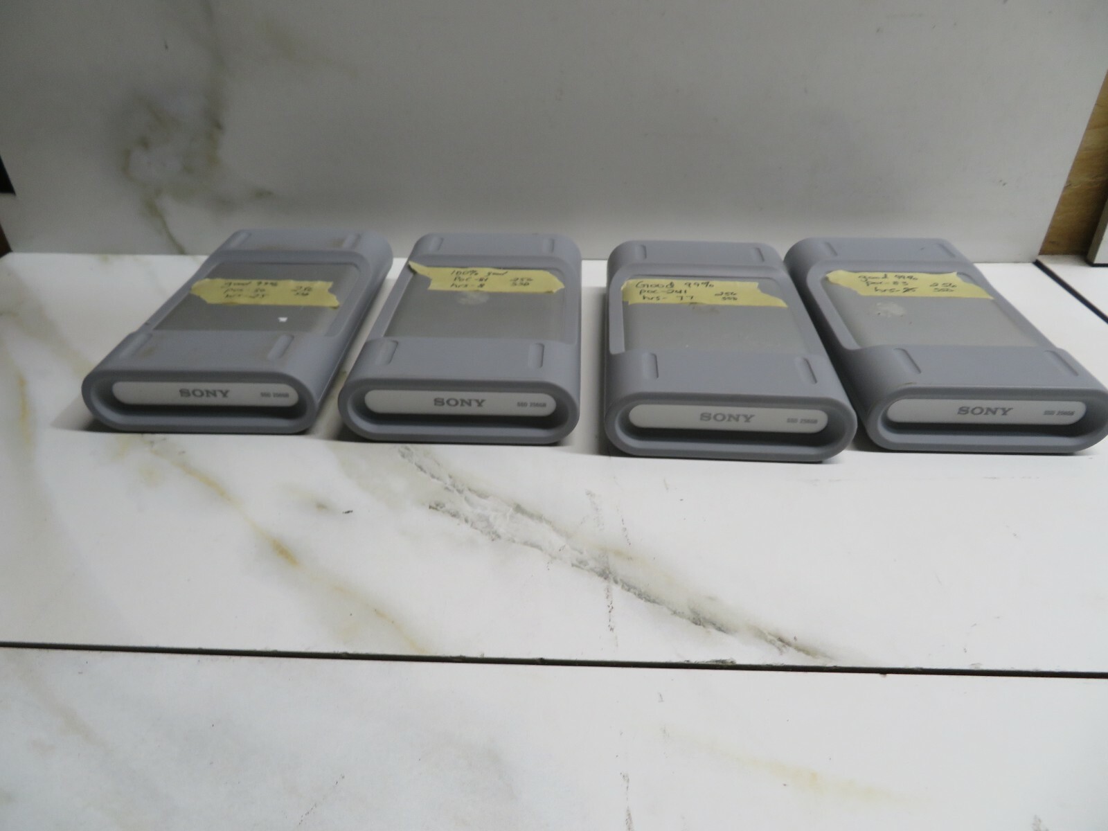 LOT OF 4 Sony 256GB Professional External Rugged Solid State Drive PSZ-SA25