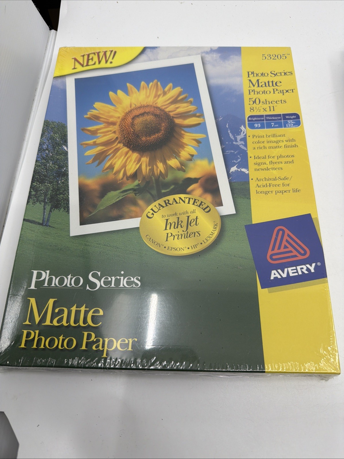 Avery Photo Series Matte Photo Paper, 50 Sheets of 8 1/2 x 11", #53205 K5