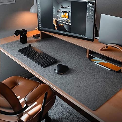 Felt Desk Mat,35.5" x 15.8" Inches,Large Keyboard Mat,Wool Desk Pad Extra Large
