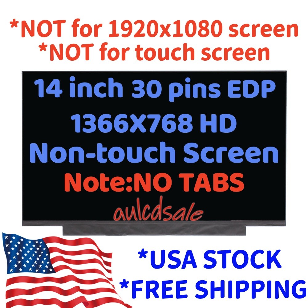 For HP 14-EP2011WM 14-EP2012WM HD LCD Screen 30 pin LED Display 1366x768HD 14IN